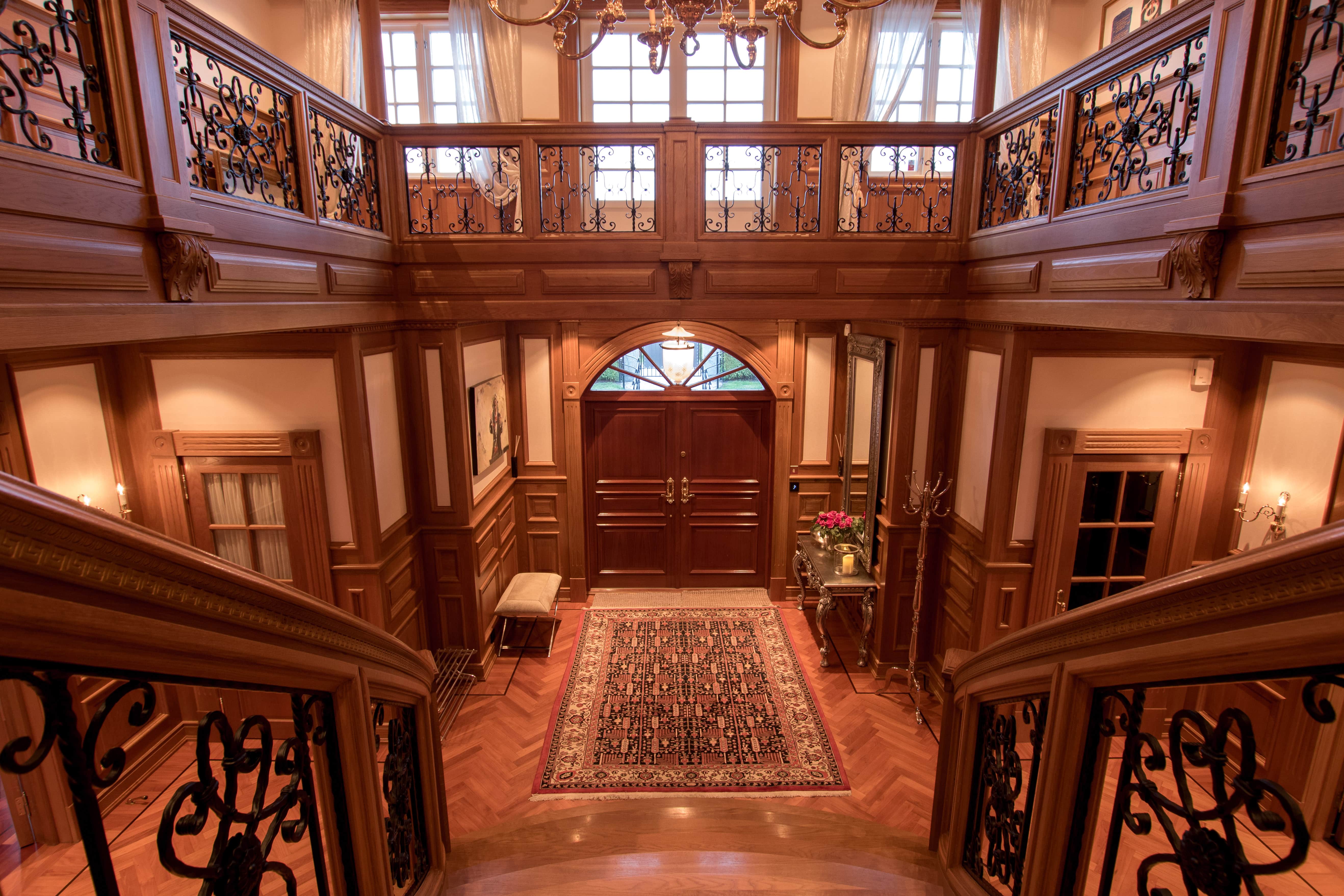 Step inside the main door and behold the sight of a one of a kind mansion.
